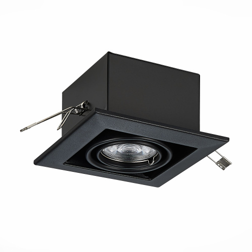 ST250.448.01 Св-к встр. Черный GU10 1*50W  L126xW126xH70 220V Без ламп Встраиваемые светильники фото 5