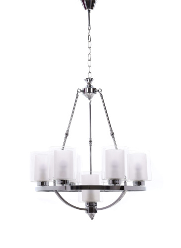 Подвесная люстра Lumina Deco Santini LDP 1220-7 CHR+WT фото 2 Подвесная люстра Lumina Deco Santini LDP 1220-7 CHR+WT фото 2