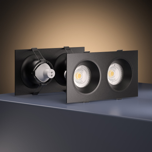 Светильник встраиваемый GU10 черный 15700/02 фото 3