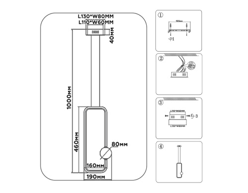 Подвесной светодиодный светильник Ambrella light Comfort LineTech FL66363 фото 2