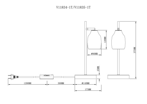 Лампа настольная Moderli V11834-1T Adalina фото 7
