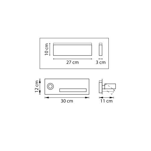 808557 Бра MURO II 4,5W+3W LED 360LM+240LM ЧЕРНЫЙ 3000K фото 9