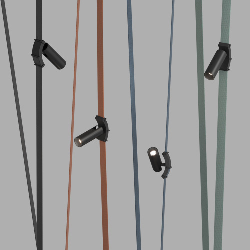 DK5546-BK Поворотный светильник для трека-ремня Belty, серия Spot, со светодиодом, D35*L126.5мм, 48V DC, 7W, RA90, 30°, 4000K, IP20, черный, алюминий фото 2