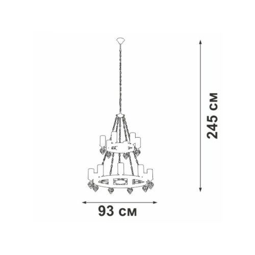 Подвесная люстра Vitaluce V1842-1/9+6 фото 4