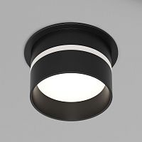 DK2404-BK Встраиваемый светильник влагозащ., IP 44, до 15 Вт, GU10, черный, алюминий