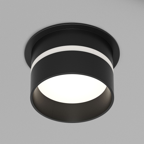 DK2404-BK Встраиваемый светильник влагозащ., IP 44, до 15 Вт, GU10, черный, алюминий