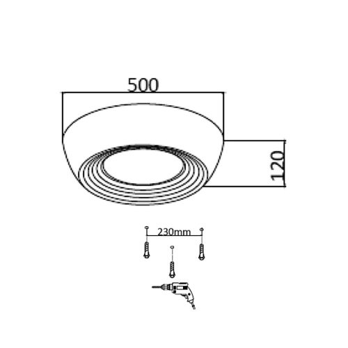 7716/54L AVRA LED SN 590 Светильник металл/акрил/белый/черный LED 54Вт 3000-6500К D500 IP20 пульт ДУ CRONUS фото 3 7716/54L AVRA LED SN 590 Светильник металл/акрил/белый/черный LED 54Вт 3000-6500К D500 IP20 пульт ДУ CRONUS фото 3