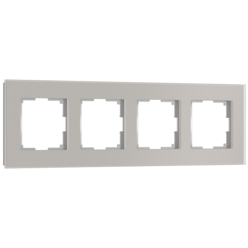 Рамка из стекла на 4 поста Senso дымчатый soft-touch W0043117 Рамка из стекла на 4 поста Senso дымчатый soft-touch W0043117