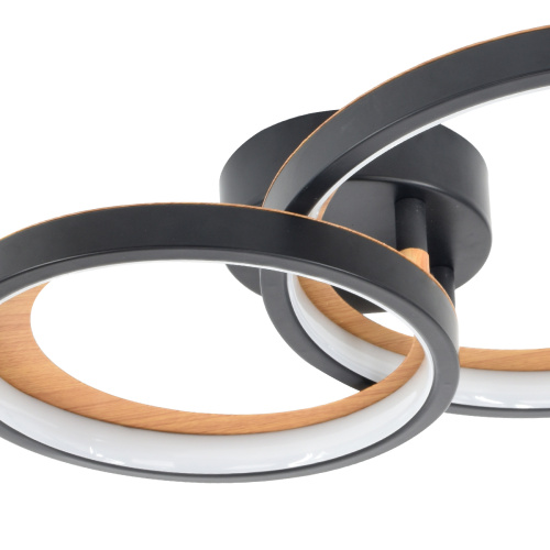 Потолочный светильник Escada 10265/2 LED*48W Black/Wood фото 2 Потолочный светильник Escada 10265/2 LED*48W Black/Wood фото 2