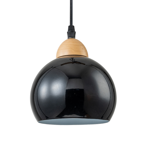 Подвесной светильник Escada 10178/3S E27*40W Black/Wood фото 3 Подвесной светильник Escada 10178/3S E27*40W Black/Wood фото 3