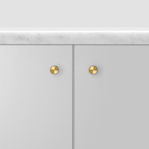 Ручка-кнопка Knob Linear Brass set of 2 фото 3