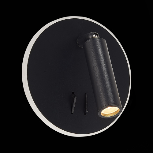 SL1586.413.01 Светильник настенный Черный LED 1*8W 3000K 624Lm Ra>80 24° IP20 L-xW155xH155 170-240V Настенные светильники фото 5