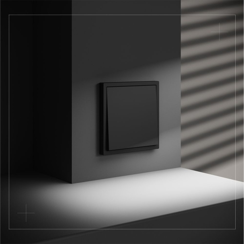 Выключатель встраиваемый Voltum S70 одноклавишный 10А, (черный матовый) VLS010108 фото 3