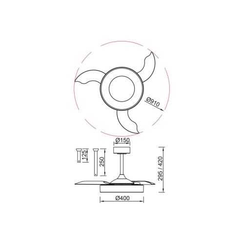 Люстра-вентилятор Mantra NISEKO FAN S 9013 фото 5