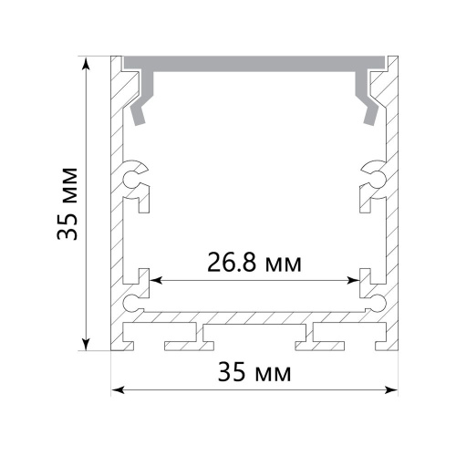 Профиль алюминиевый накладной "Линии света" с крепежами, черный, CAB256 фото 4