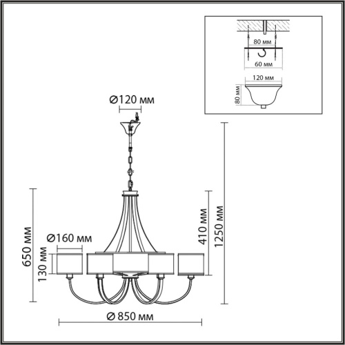 8406/9 MODERNI LN26 000 античная бронза/черный металл/текстиль Люстра E14 6*40W + G9 3*20W 220V DEMETRA фото 3 8406/9 MODERNI LN26 000 античная бронза/черный металл/текстиль Люстра E14 6*40W + G9 3*20W 220V DEMETRA фото 3