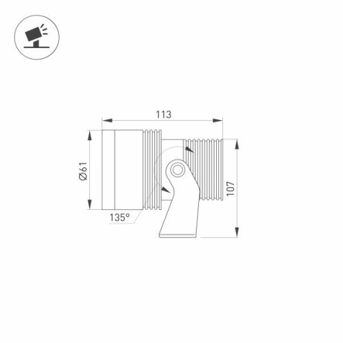 Уличный светодиодный светильник Arlight KT-Ray-Color-R61-12W RGB-Warm3000 032559 фото 2