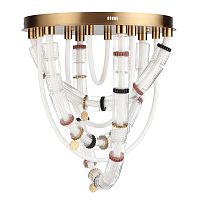 5455/80CL L-VISION ODL_EX26 043 сатин.латунь/терракот/черный Люстра потолочная LED 80W 4000K COLLIER