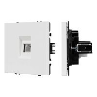 Механизм телефонной розетки SCT-NOBE-MTL1-SFPL-WH (RJ-11, 4C) Arlight 054300