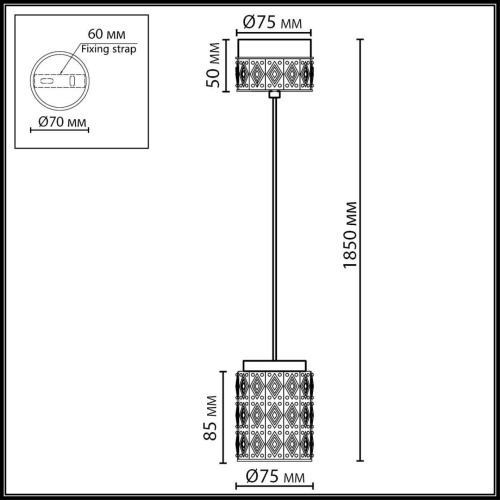 5453/5L L-VISION ODL_EX26 011 светлая бронза/бежевый/металл/керамика/акрил Подвес LED 5W 3000K LULU фото 3