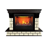 Электрокамин RealFlame Castle 26 AO античный дуб с очагом 3D Helios 26