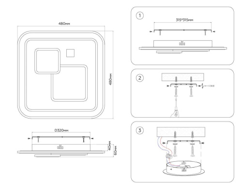 Потолочный светодиодный светильник Ambrella light Acrylica Disk FA7712 фото 7 Потолочный светодиодный светильник Ambrella light Acrylica Disk FA7712 фото 7
