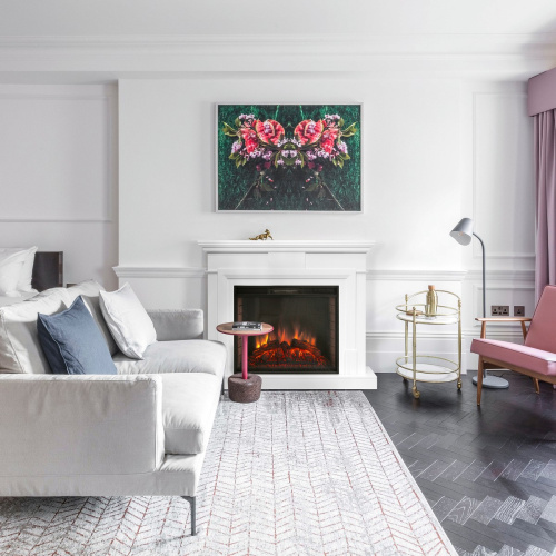 Каминокомплект MARCO/СМАРТ Белый с очагом Электроочаг EPSILON 26 фото 3