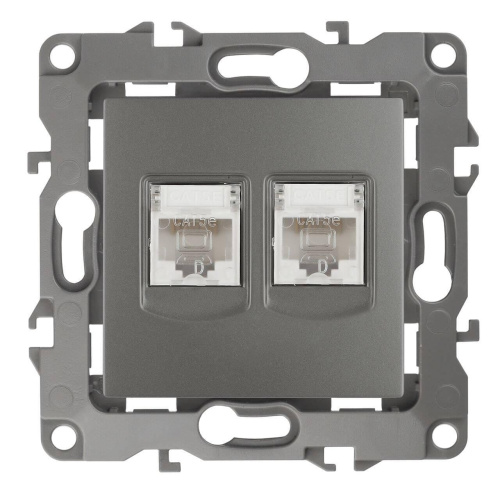 Розетка информационная 2XRJ45 ЭРА 12 12-3108-12 Б0019354 Розетка информационная 2XRJ45 ЭРА 12 12-3108-12 Б0019354