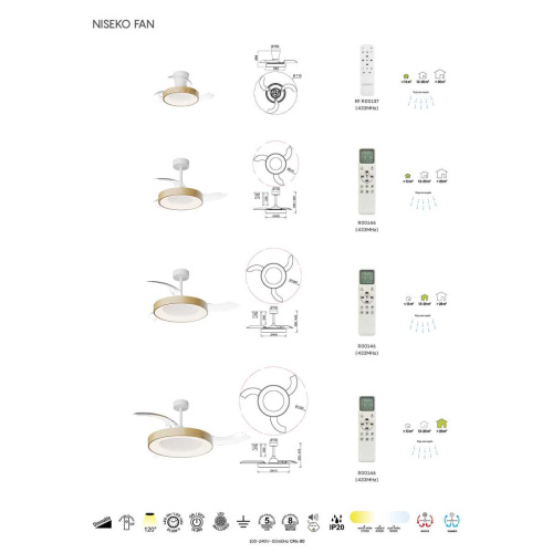 Люстра-вентилятор Mantra NISEKO FAN S 9013 фото 7