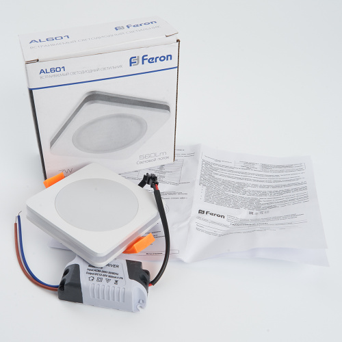 Светодиодный светильник Feron AL601 встраиваемый 7W 4000K белый фото 4