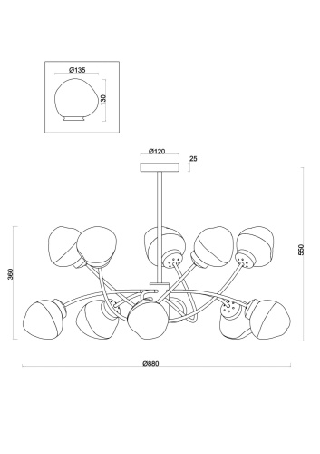 Люстра Freya FR8017PL-10MG фото 9