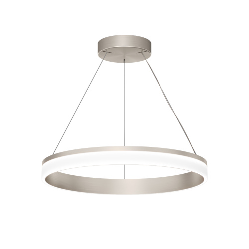 Подвесной светильник RING, ?600 мм, LED, 38Вт, 4000К, алюминий+акрил, сатин. никель фото 2