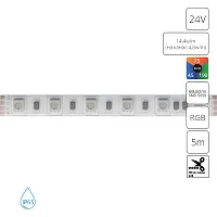 Светодиодная лента 24V 14,4W/m (на канал 4,8W/m) RGB 5м IP65 Arte Lamp AQUA TAPE A2406010-02-RGB