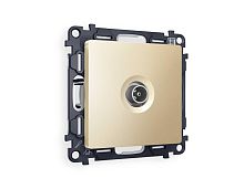 Комплект механизма TV розетки проходной AMBRELLA VOLT ALFA Шампань 5-1000 MHz 4dB QUANT (AP6130, VM211) MA613030