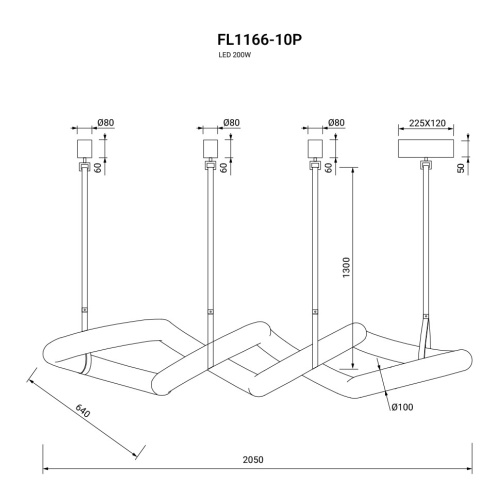Люстра подвесная Regolarita FL1166-10P фото 2
