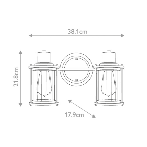 Бра для ванных комнат Quoizel, Арт. QZ-RIGGS2-BATH-WS фото 4