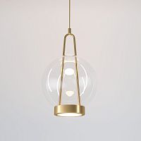 Подвесной светодиодный светильник со стеклянным плафоном 50267/1 LED латунь