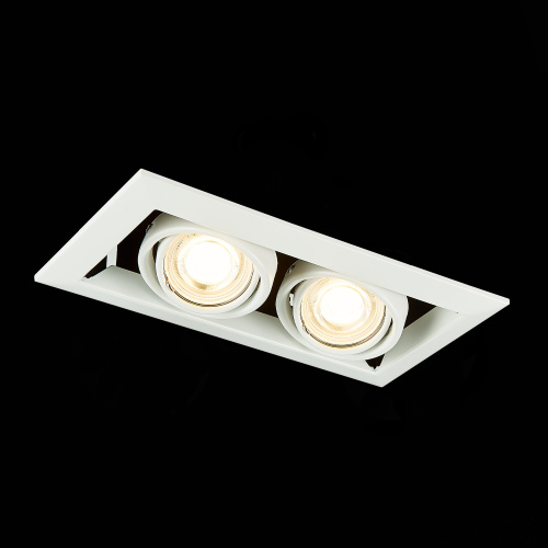 ST250.558.02 Св-к встр. Черный, Белый GU10 2*50W  IP20 L245xW126xH70 220V Без ламп Встраиваемые светильники фото 8