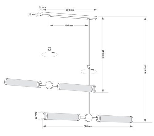 Подвесной светильник KUTEK OREZZO ORE-ZW-2X2(ZM) фото 2