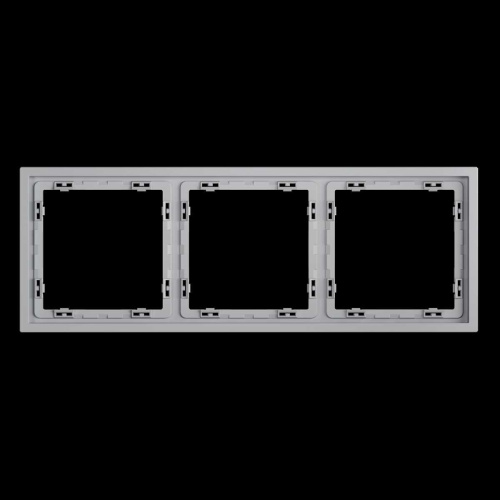 Рамка пластиковая S70 на 3 поста, (серый) Voltum VLS100316 Рамка пластиковая S70 на 3 поста, (серый) Voltum VLS100316