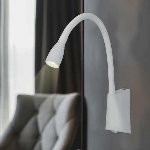 Citilux Декарт CL704340 LED Бра гибкое с выключателем Белое фото 9 Citilux Декарт CL704340 LED Бра гибкое с выключателем Белое фото 9