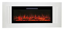 Электрокамин RealFlame Stockholm 42 WT белый c Diamond 42, с муляжом дров и кристаллами