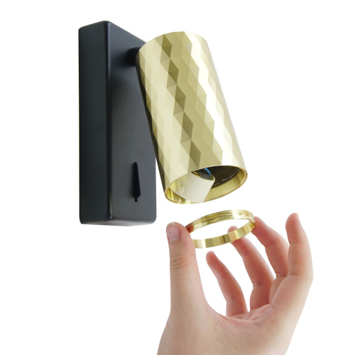 Светильник Feron ML1880 PRISM 35W, 230V, GU10, золото и чёрный фото 2