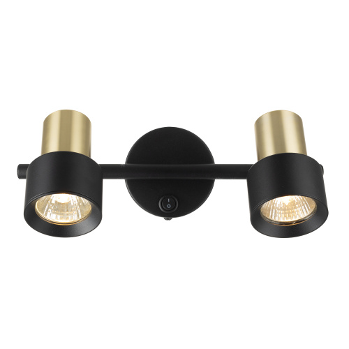 Citilux SAT CL505621 Спот поворотный с выключателем Чёрный+Золото фото 2 Citilux SAT CL505621 Спот поворотный с выключателем Чёрный+Золото фото 2