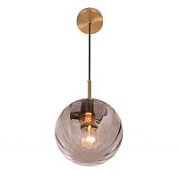 Подвесной светильник Cloyd BRINN-A P1 / Ø20 см - латунь - дымчатый (арт.11424)