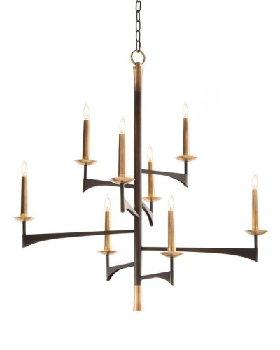 Люстра подвесная Alfa Light F1124-04 D750*H810 BK+COPEER