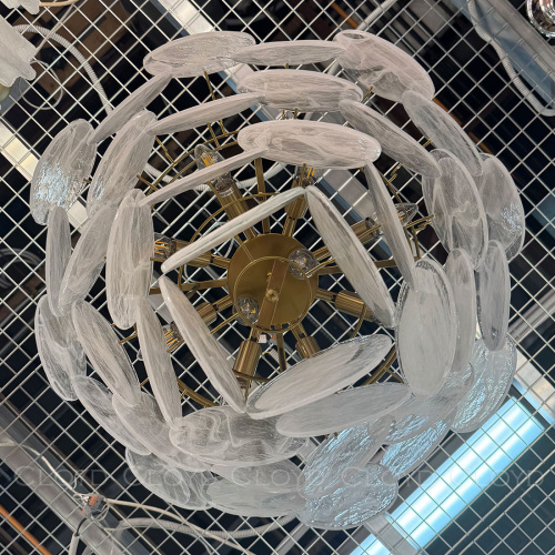 Люстра Cloyd LINZE-B C13 / Ø60 см - латунь - белое стекло (арт.11674) фото 7