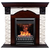 Электрокамин RealFlame Dublin Lux AO античный дуб с очагом 3D Oregan