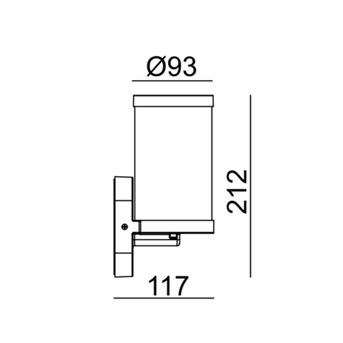 Настенный светильник Escada 30003W/01 E27*40W IP44 Dark grey фото 2