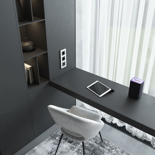 Розетка Ethernet RJ-45 cat. 6A экранированная (черный матовый) W5120108 фото 3